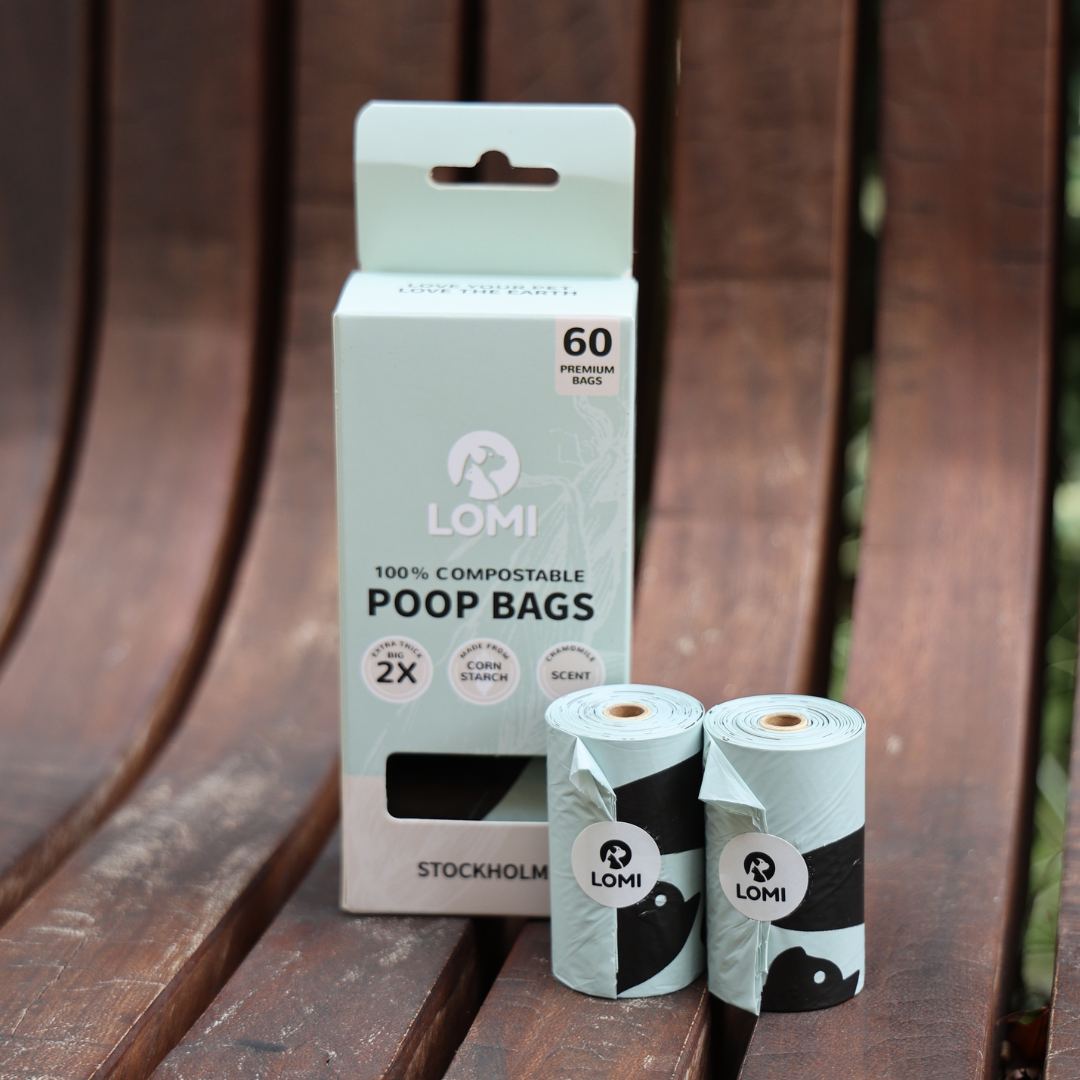 ENVIRONMENTALLY FRIENDLY DOG POOP BAGS 