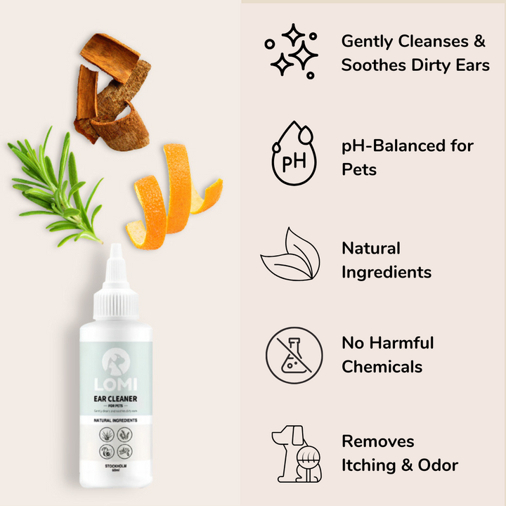 Naturlig öronrengöring för hund och katt 60ml - (felmarkerat datum, giltig 2026.08)