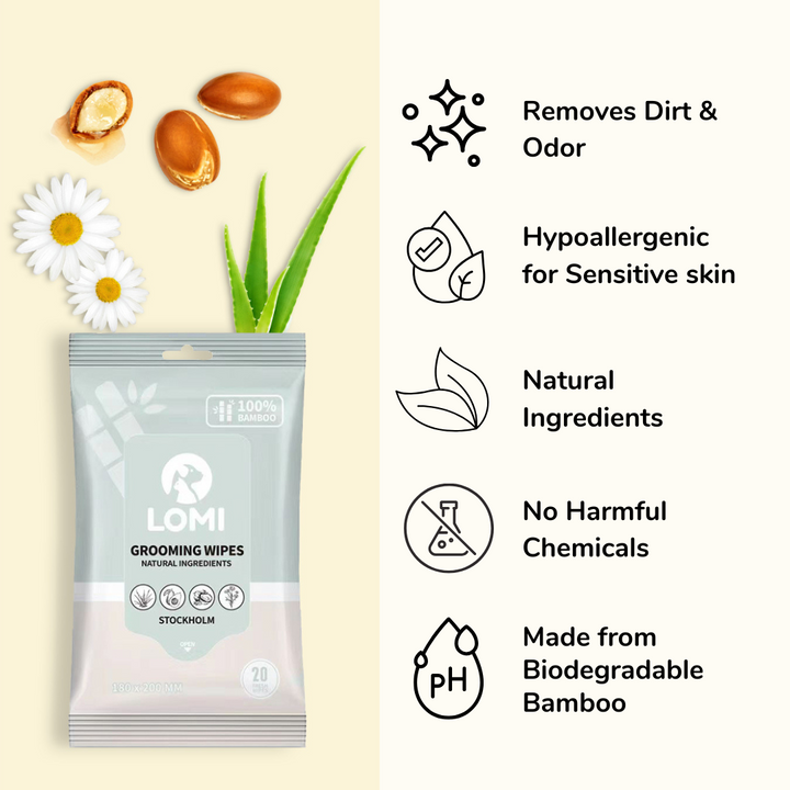 Aloe Vera & Chamomile wet wipes for Dogs & Cats 