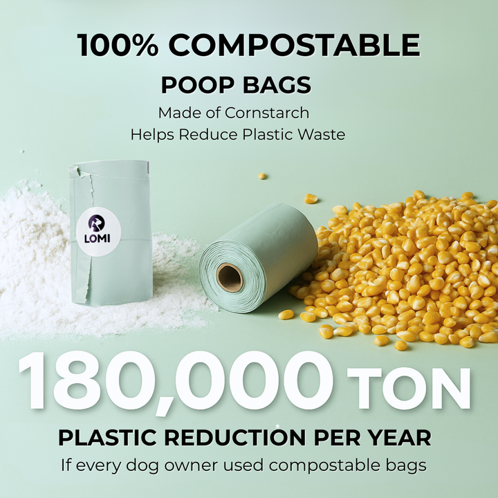 ENVIRONMENTALLY FRIENDLY DOG POOP BAGS 