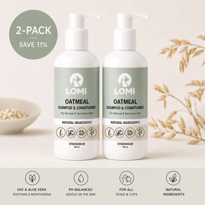 Schampo & balsam för hund & katt – Havre & Aloe Vera, pH-balanserad