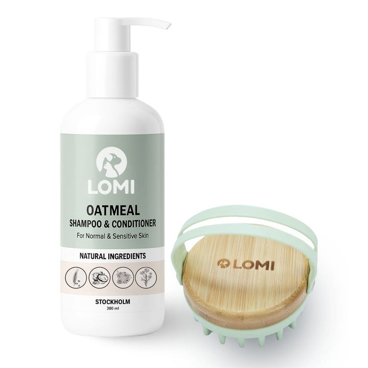 Gentle natural oat-based dog shampoo & conditioner